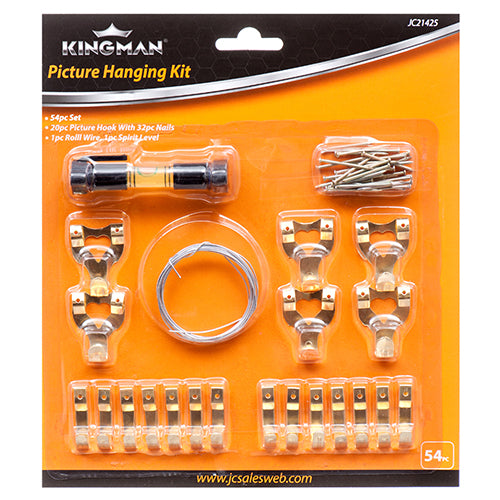 WHOLESALE KINGMAN PICTURE FRAME HANGING KIT 54PCS SOLD BY CASE For Discount