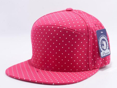 PB120 [H.PINK WHITE] POLKADOT STRAPBACK HATS Cheap