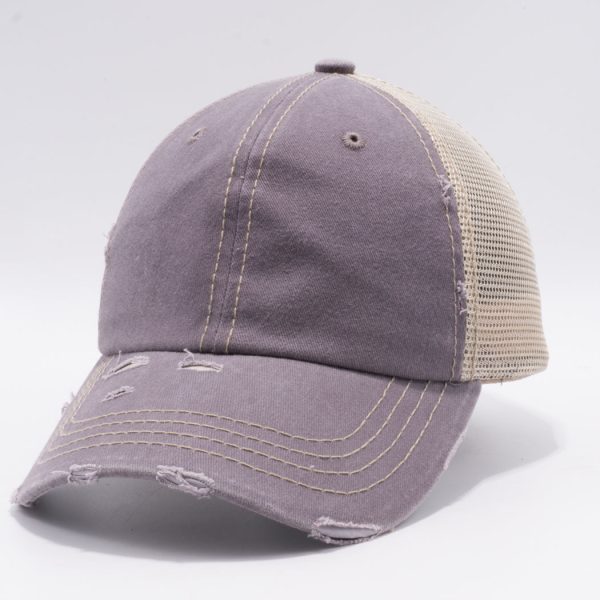 PB220 [GREY KHAKI] PIGMENT VINTAGE MESH TRUCKER HATS Online Sale