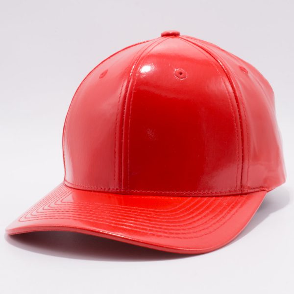 PB232R [RED] ENAMEL PU SNAP BACK HAT Sale