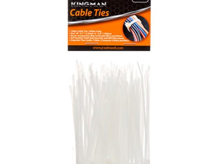 WHOLESALE KINGMAN CABLE TIE 3.9X0.1 18LBS 100PC WHITE SOLD BY CASE Supply