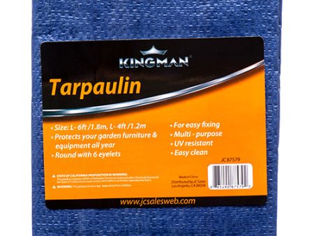 WHOLESALE KINGMAN TARPAULIN 4 X 6 BLUE SOLD BY CASE For Sale