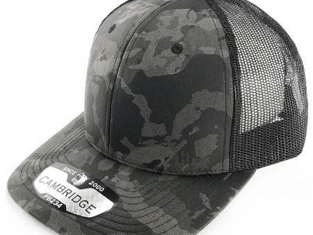 PB234 CAMBRIDGE MESH TRUCKER HAT [BLK BLK] For Cheap