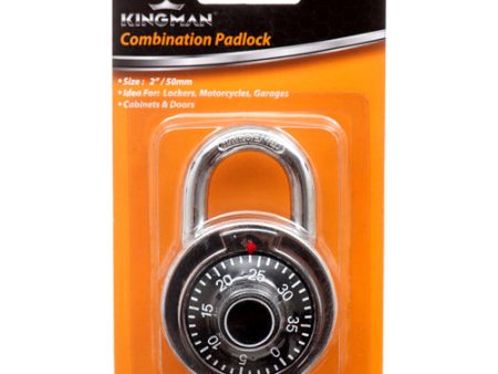 WHOLESALE KINGMAN COMBINATION PADLOCK 50MM SOLD BY CASE Fashion