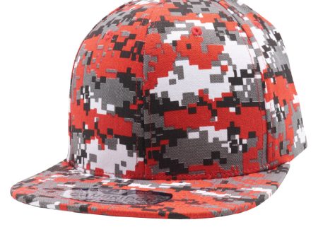 PB105 [RED DIGITAL CAMO] COTTON SNAPBACK HATS For Sale