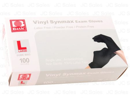 WHOLESALE MEDICAL GRADE SYNTHETIC VINYL GLOVES BLACK LARGE SOLD BY CASE Online