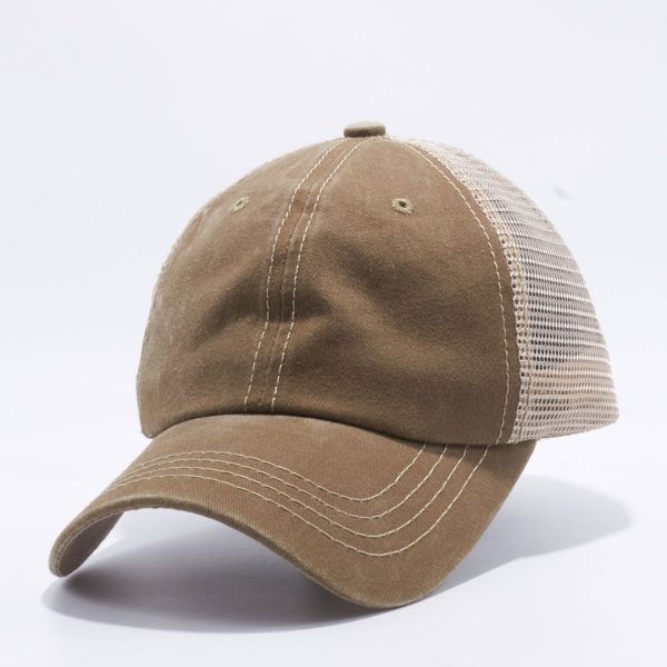 PB221 [KHAKI] PIGMENT DYED TRUCKER HAT Online now