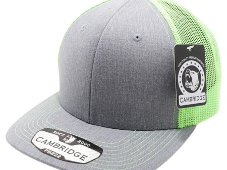 PB222H-HEATHER GRAY-N.GREEN CAMBRIDGE TRUCKER HAT Online