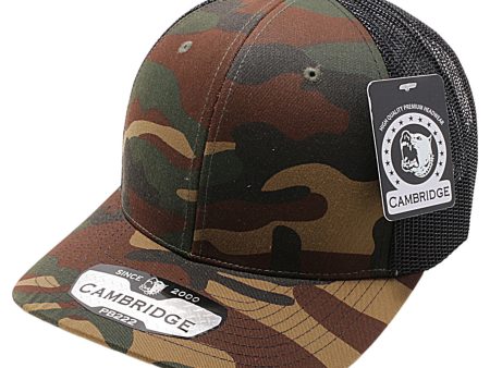 PB222C-GCAMO-BLK CAMBRIDGE TRUCKER HAT For Sale