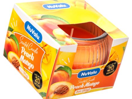 WHOLESALE NUVALU CANDLE TUMBLER 3 OZ PEACH MANGO SOLD BY CASE Cheap