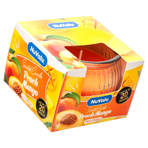 WHOLESALE NUVALU CANDLE TUMBLER 3 OZ PEACH MANGO SOLD BY CASE Cheap