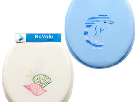 WHOLESALE NUVALU TOILET SEAT COVER FOR ADULT SOFT W ASST DESIGNS & COLORS SOLD BY CASE Online Hot Sale