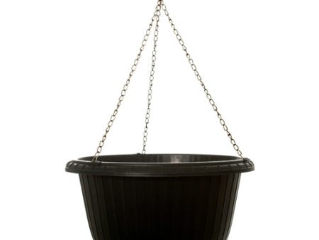 WHOLESALE PLANTER RD 11.5 PLASTIC W  METAL HANGING & ASST CLRS SOLD BY CASE For Sale