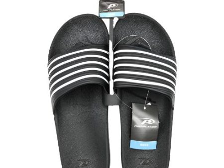 WHOLESALE SANDAL SLIDERS MEN STRIPED  ASST COLOR & SIZE SOLD BY CASE Cheap