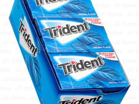 WHOLESALE TRIDENT GUM ORIGINAL 14 STICKS SOLD BY CASE Online now