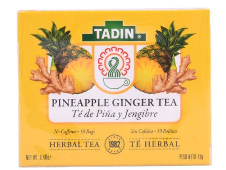 WHOLESALE TADIN TEA PINEAPPLE GINGER TEA 10CT SOLD BY CASE For Sale