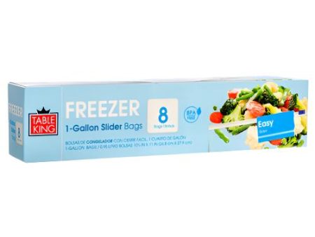 WHOLESALE TABLE KING FREEZER SLIDER BAG 1 GAL 8CT SOLD BY CASE For Discount