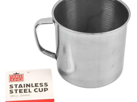 WHOLESALE TABLE KING STAINLESS STEEL MUG 18OZ 550ML SOLD BY CASE For Discount