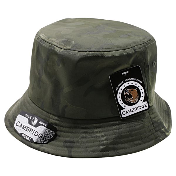 PB261 [OLIVE] SHINY CAMO BUCKET HATS Supply