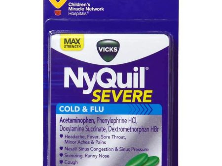 NyQuil Severe Cold & Flu, 4 Caplets, 4ct Discount