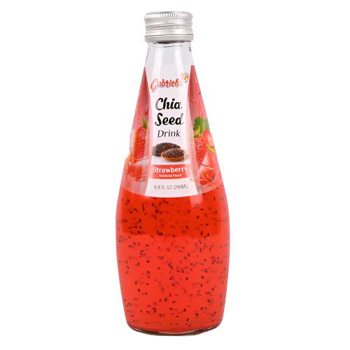 WHOLESALE GABRIELA CHIA SEED DRINK STRAWBERRY 9.8 OZ + CRV SOLD BY CASE Cheap