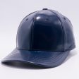 PB232R [NAVY] ENAMEL PU SNAP BACK HAT For Cheap