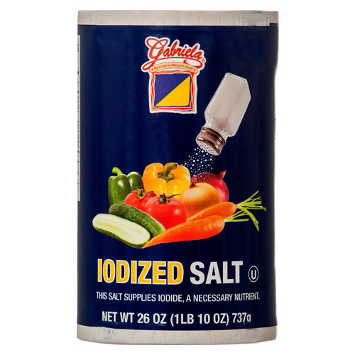 WHOLESALE GABRIELA SALT 26 OZ IODIZED SOLD BY CASE For Discount