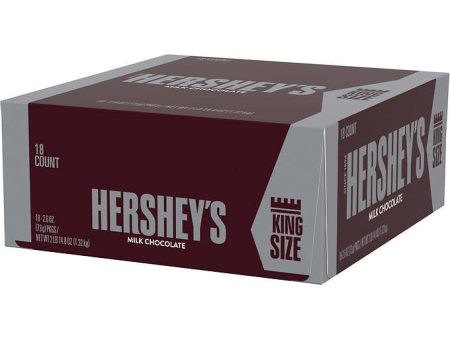 Hershey s King Size Milk Chocolate, 2.6oz 18ct Discount