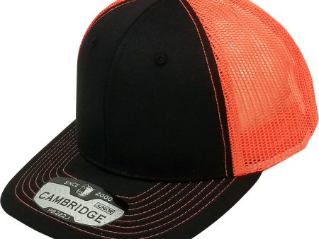 PB222J KIDS TRUCKER HAT [BLACK N.ORANGE] Fashion