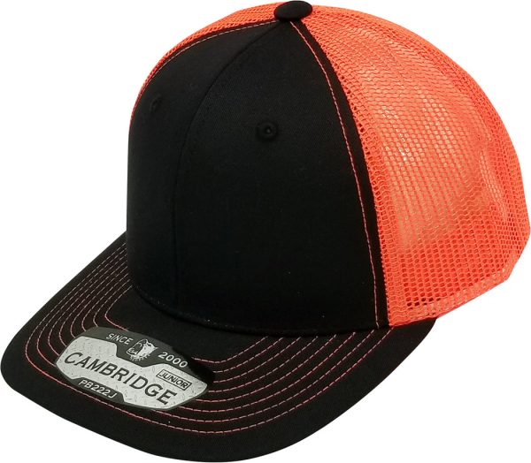 PB222J KIDS TRUCKER HAT [BLACK N.ORANGE] Fashion