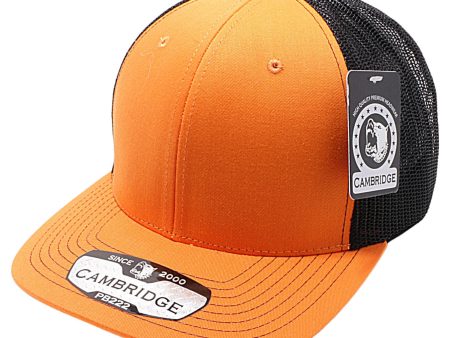 PB222N-N.Orange Charcoal CAMBRIDGE TRUCKER HAT Cheap