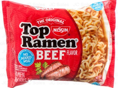 WHOLESALE NISSIN TOP RAMEN BEEF 3 OZ SOLD BY CASE on Sale