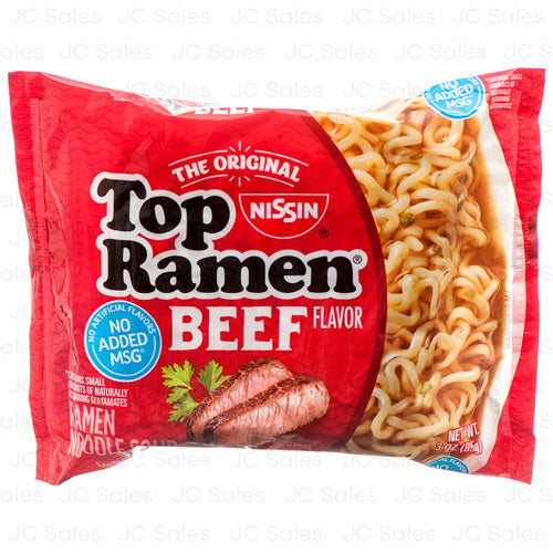 WHOLESALE NISSIN TOP RAMEN BEEF 3 OZ SOLD BY CASE on Sale