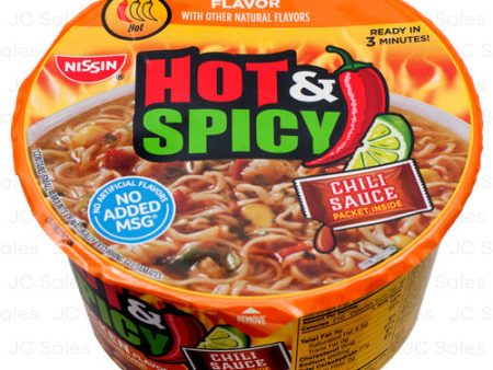 WHOLESALE NISSIN BOWL HOT & SPICY CHICKEN 3.32 OZ SOLD BY CASE For Discount