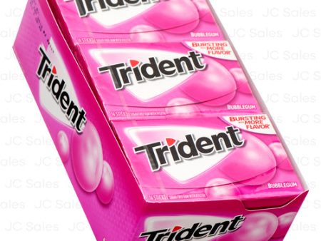 WHOLESALE TRIDENT BUBBLE GUM 14 STICKS SOLD BY CASE Hot on Sale