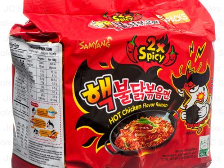 WHOLESALE SAMYANG 2X RED HOT CHICKEN FLAVOR RAMEN SPICY 4.93 OZ SOLD BY CASE Hot on Sale