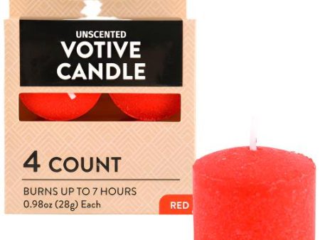 WHOLESALE NUVALU VOTIVE CANDLE 4CT RED SOLD BY CASE Sale