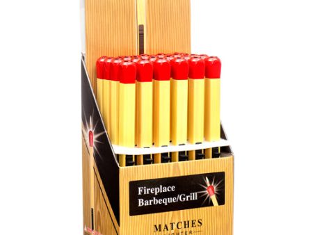 WHOLESALE LIGHTER WOOD CLR LONG STICK MATCH DESIGN DISPLAY BOX SOLD BY CASE Online Hot Sale