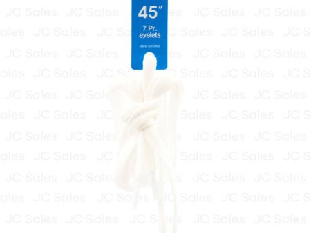 WHOLESALE SHOELACE FLAT WHITE 45 SOLD BY CASE For Cheap