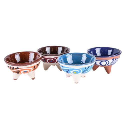 WHOLESALE CERAMIC MOLCAJETE ENGOBE BOWL ASST CLRS&DESIGN SOLD BY CASE Online Hot Sale