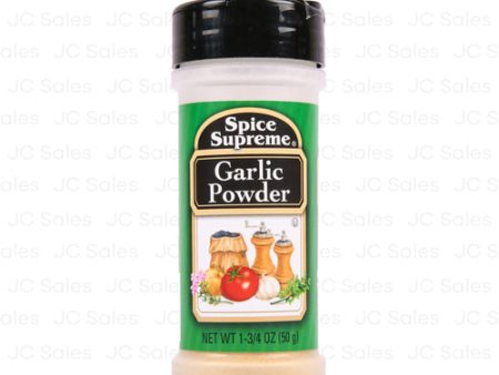 WHOLESALE SPICE SUPREME GARLIC POWDER 12   1.75 OZ SOLD BY CASE Hot on Sale