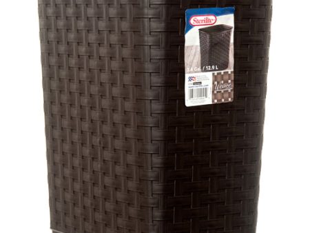 WHOLESALE STERILITE WASTEBASKET 3.4 GAL WEAVED ESPRESSO SOLD BY CASE For Cheap