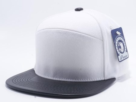 PB155 [WHITE BLACK] WOOL BLEND LEATHER SNAPBACK HATS For Cheap