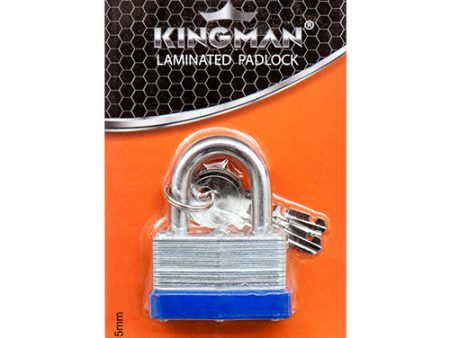 WHOLESALE KINGMAN LAMINATED PADLOCK 45MM W S. BLISTER #099745 SOLD BY CASE For Cheap