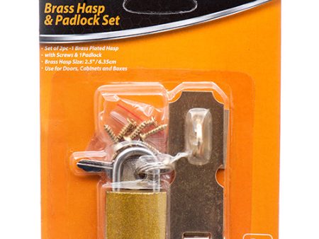 WHOLESALE KINGMAN BRASS PADLOCK 25MM W HASP 2.5 SOLD BY CASE Supply