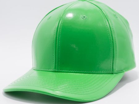 PB232R [GREEN] ENAMEL PU SNAP BACK HAT Cheap