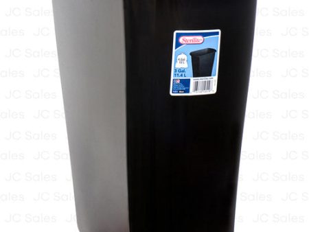 WHOLESALE STERILITE WASTEBASKET 3 GAL BLACK SOLD BY CASE Discount