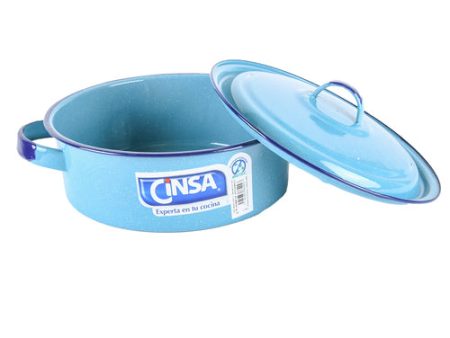 WHOLESALE CINSA ENAMEL CASSEROLE 3QTS W LID #22 SOLD BY CASE Fashion