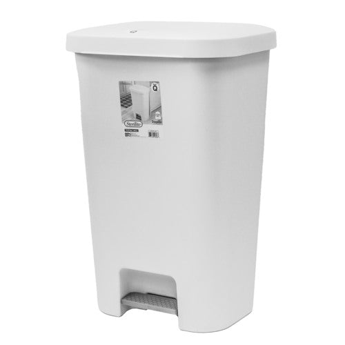 WHOLESALE STERLITE 11.9 GAL WASTEBASKET STEP ON WHITE SOLD BY CASE Cheap