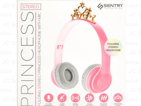 WHOLESALE SENTRY PRINCESS HEADSET PINK WITH MIC SOLD BY CASE Fashion